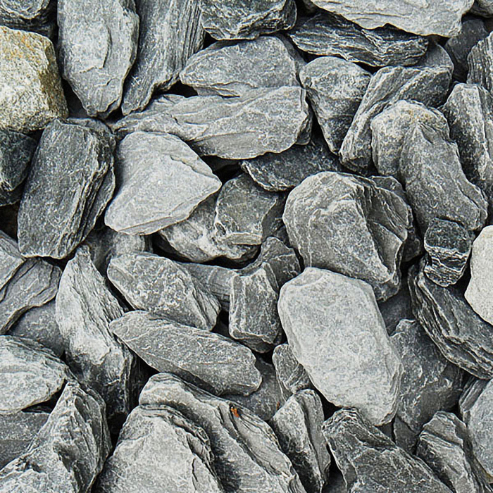 Meadow View Black Slate Chippings - 40Mm - Dry