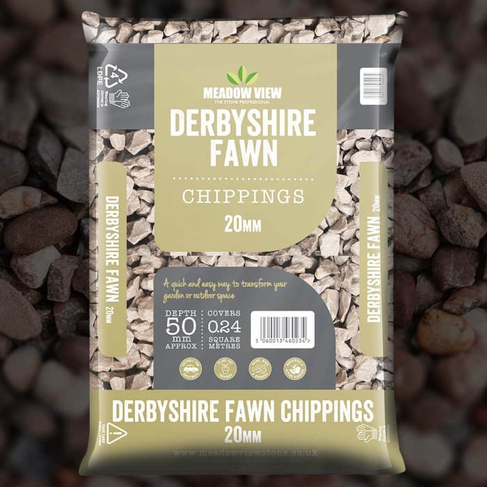 Meadow View Derbyshire Fawn Chippings - 20Mm - 20 Kg Bag