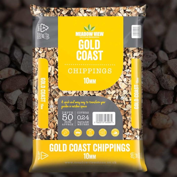 Meadow View Gold Coast Chippings - 10Mm - 20 Kg Bag