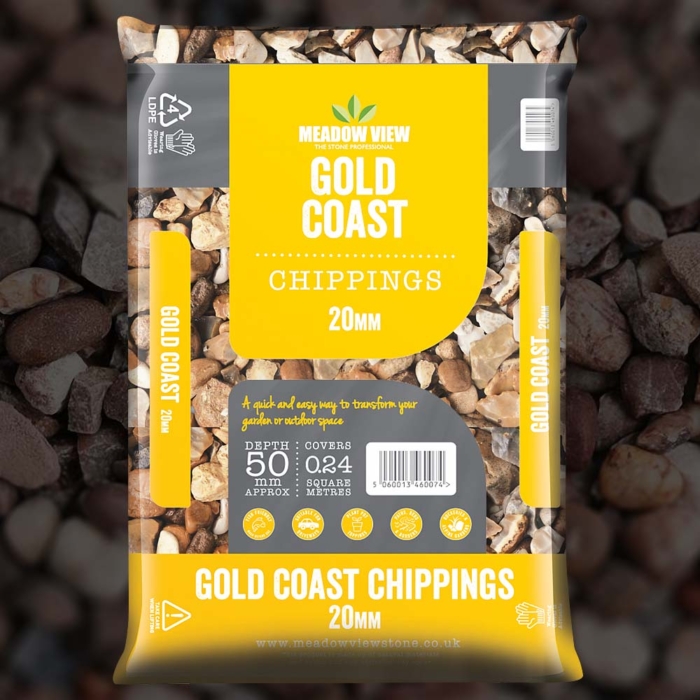 Meadow View Gold Coast Chippings - 20Mm - 20 Kg Bag