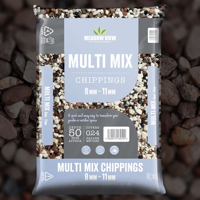 Meadow View Multi Mix Chippings - 8-11Mm - 20 Kg Bag
