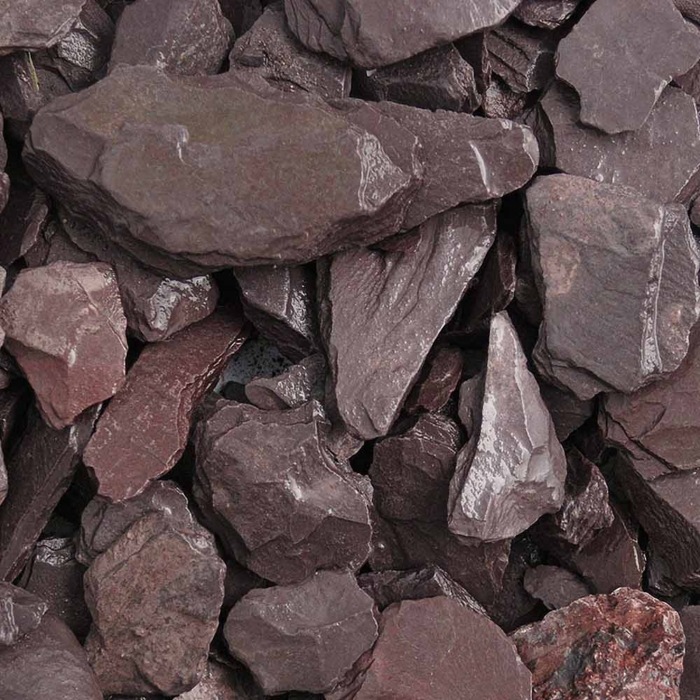 Meadow View Plum Slate Chippings - 40Mm - Wet