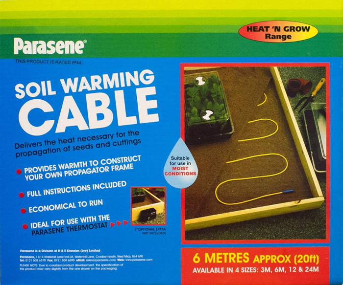Parasene Soil Warming Cable 6 Metres, Soil Warming Cable