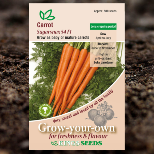 Vegetable Seeds - Carrot Sugarsnax 54 F1