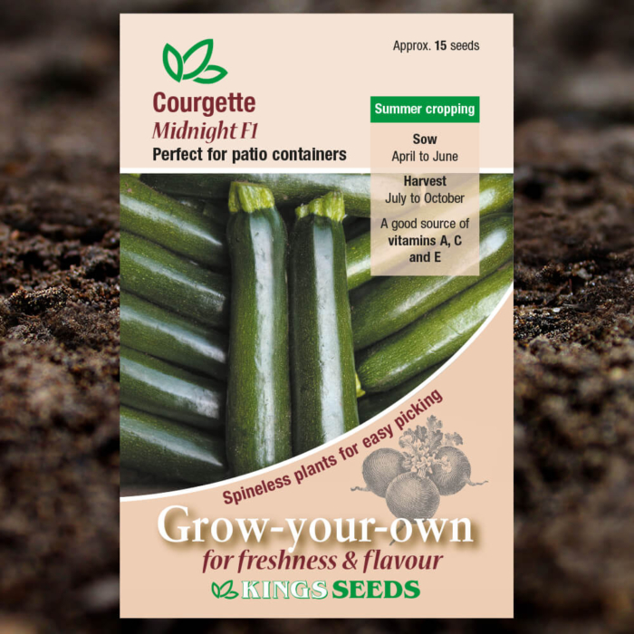 Vegetable Seeds - Courgette Midnight F1