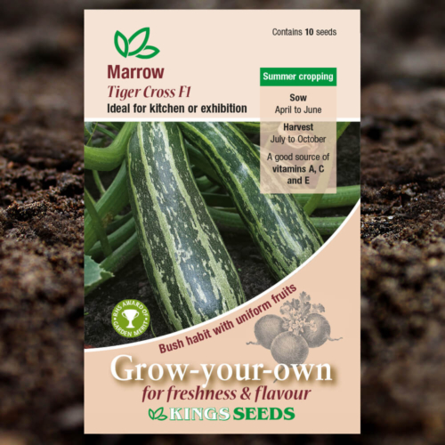 Vegetable Seeds - Marrow Tiger Cross F1
