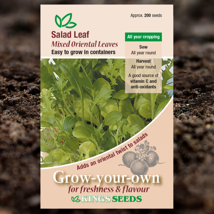 Salad Seeds - Leaf Mixed Oriental Leaves