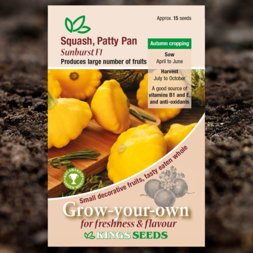 Vegetable Seeds - Squash Patty Pan Sunburst F1
