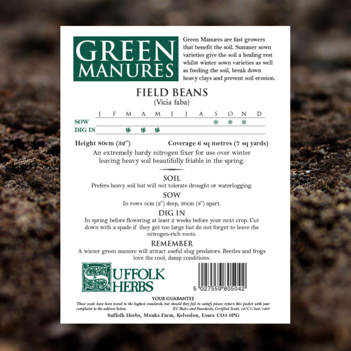 Green Manure Field Beans Pack Reverse