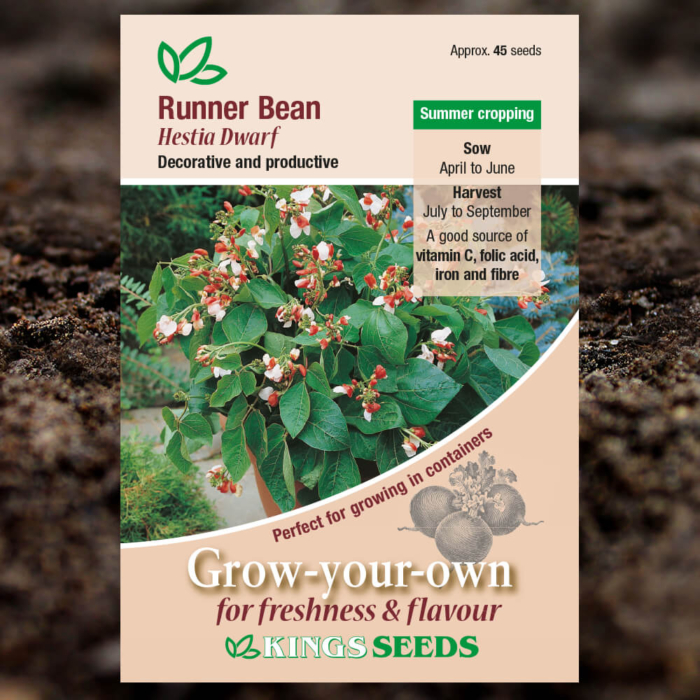 Vegetable Seeds - Runner Bean Hestia Dwarf