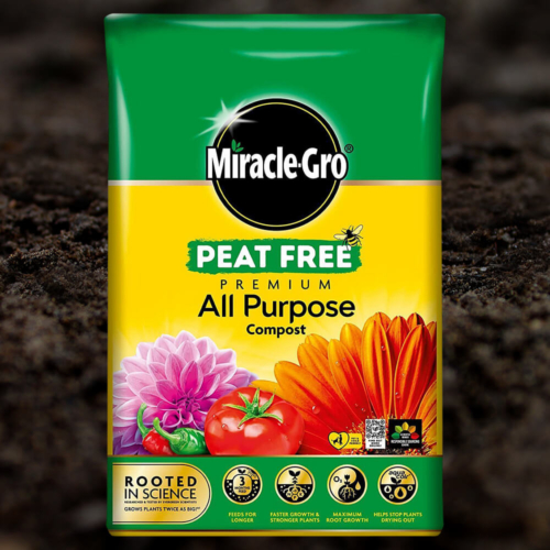 Miracle-Gro Peat Free All Purpose Compost - 50 Litre Bag - Front